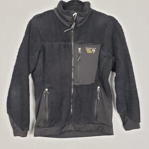 Mountain Hardwear Women's Size S Sherpa Fleece Jacket Black Full Zip‎ Gorpcore
